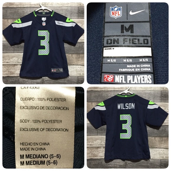 Nike On Field Seattle Seahawks NFL Football Jersey Youth M (5-6) Navy Blue - Picture 1 of 7